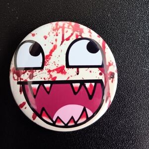 Cartoon Blood Splattered Button (NEW)